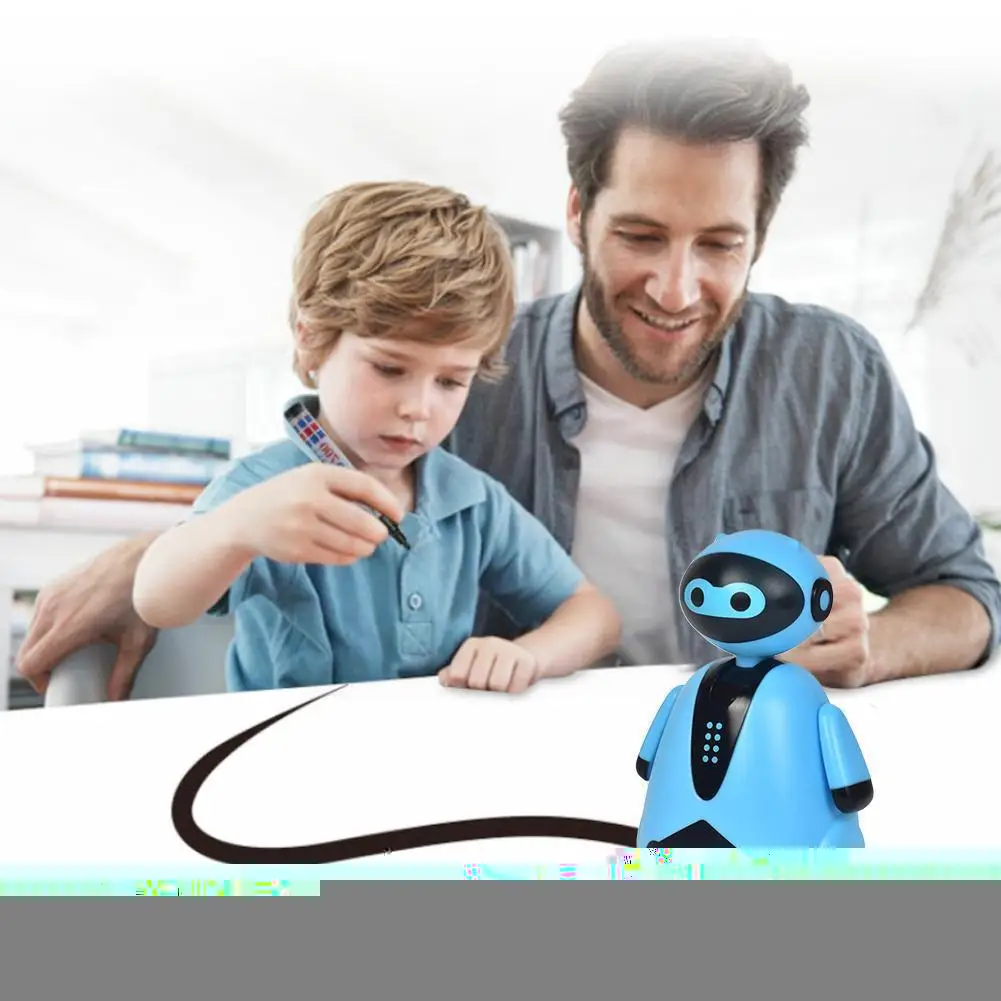 

Induction Robot With Lights Follow A Drawn Line Magic Pen Inductive Toy Electric Model Toys For Children Kids Toy Gif R3j6