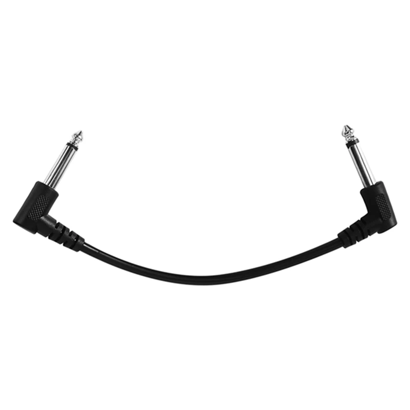 

3X Irin Guitar Effect Pedal Cables Connecting Line 6.35Mm Patch Pedal Cable 21Cm Right Angle Cord Copper Wire Guitar