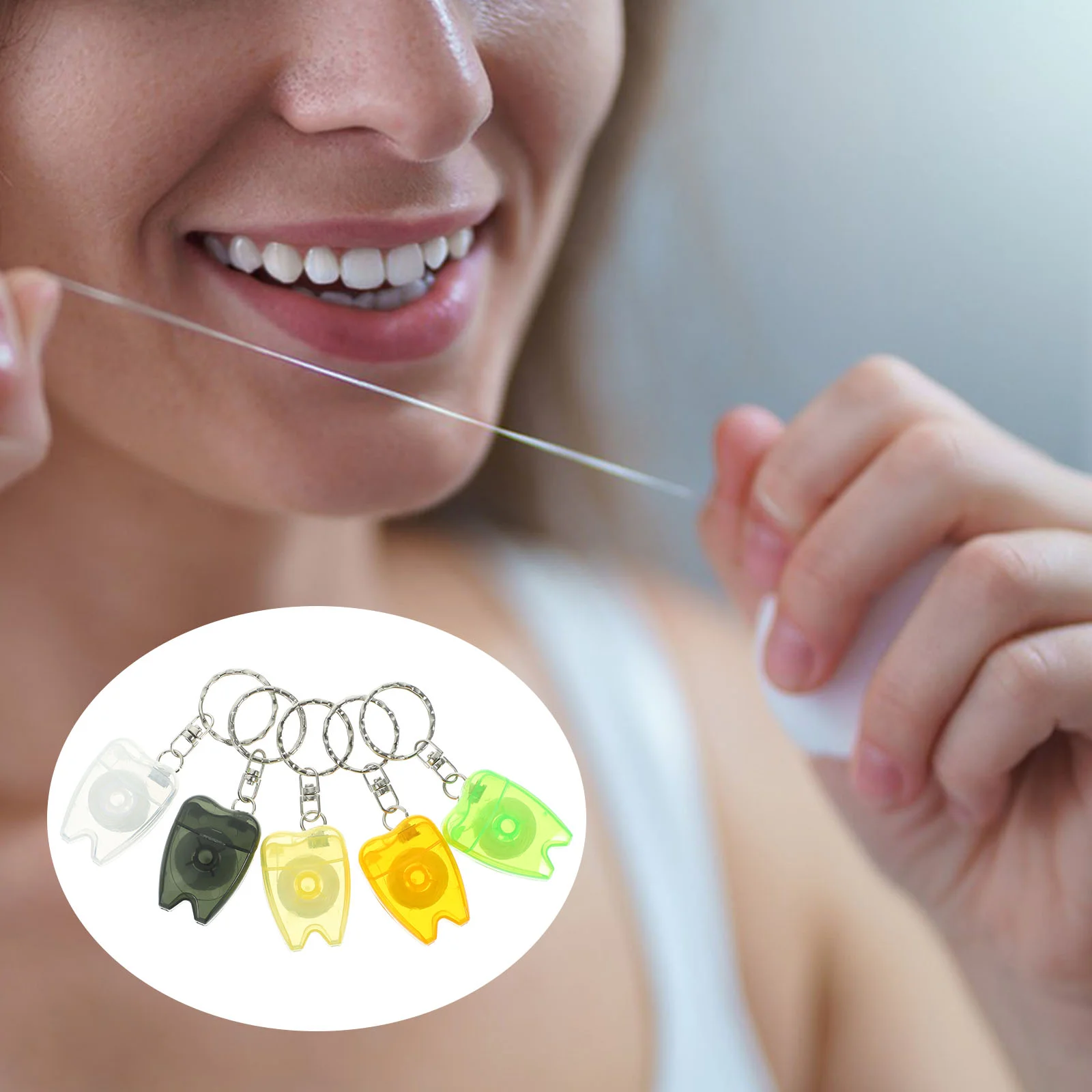 

10 Pcs Dental Floss Teeth Oral Hygiene Supplies Mini Tape Dispenser Convenient Cleaning Travel Toothpick Practical