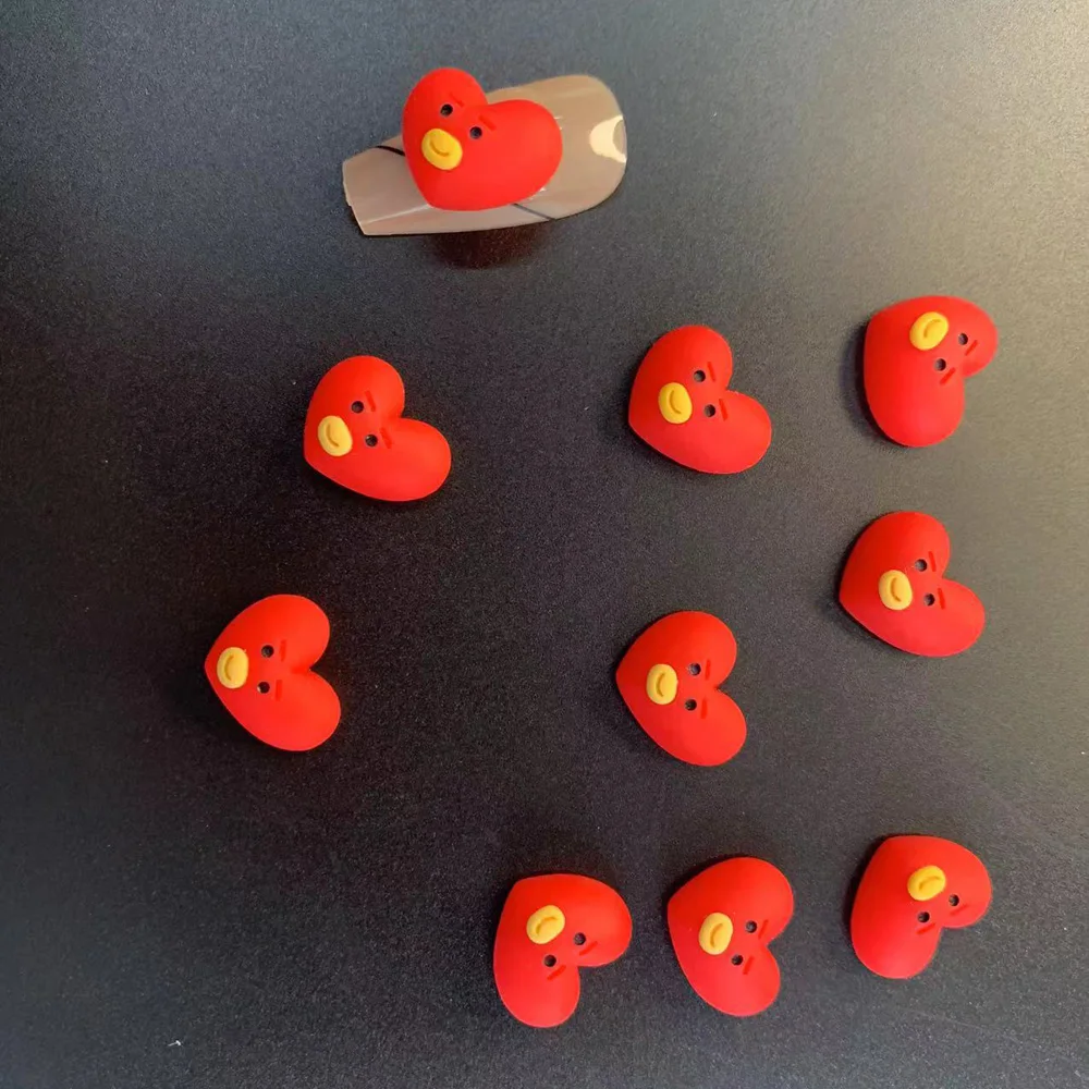 

10pcs Kawaii Clown Love Nail Accessories Cute Cartoon Fruit Animals Manicure Decoration Ornament 3D Resin Charm for Nails DIY