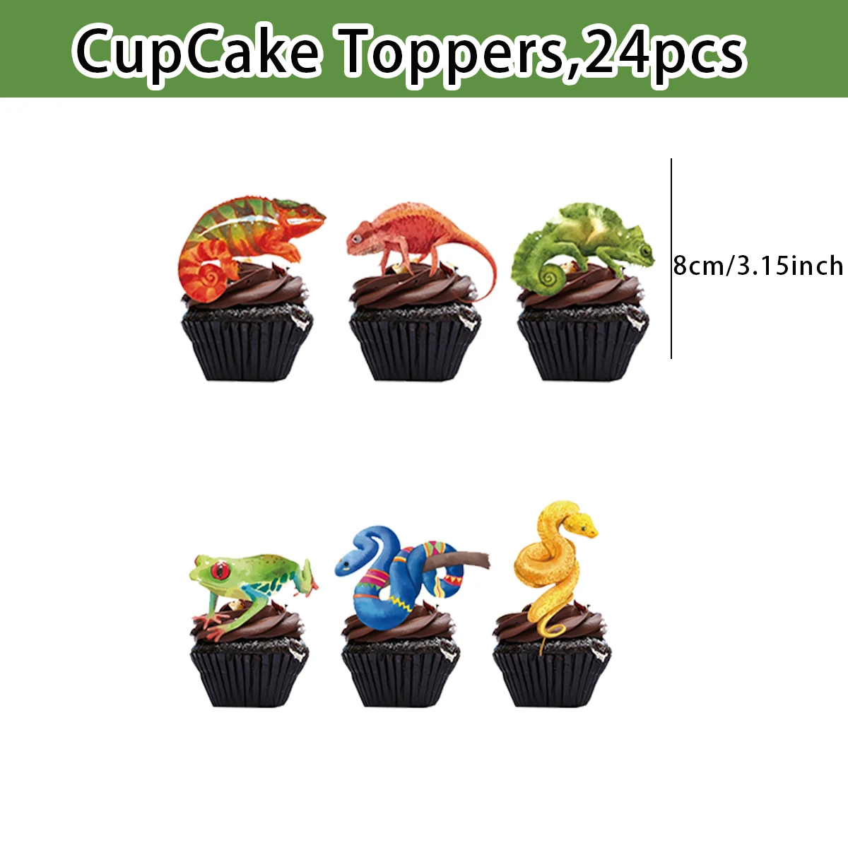 Рептилия змея сцена на день рождения товары для вечеринки украшение в виде