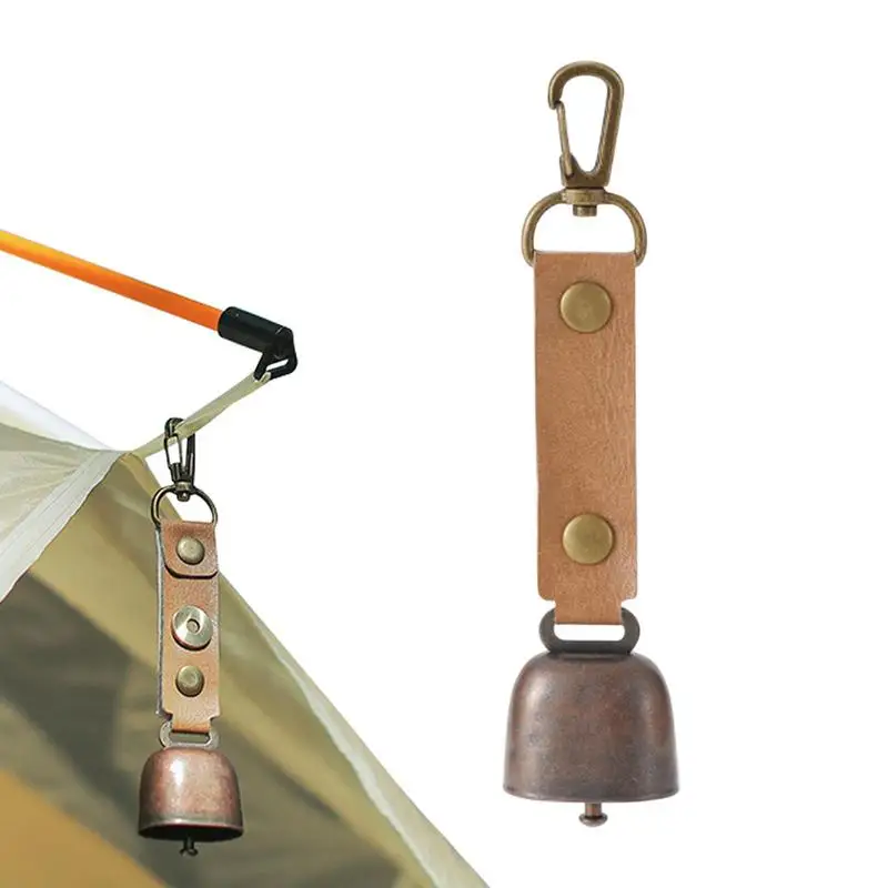

Bear Bells For Hiking Loud Bear Bell With PU Leather Strap Warns Animals For Hiking Biking Fishing Climbing Prevent Startling