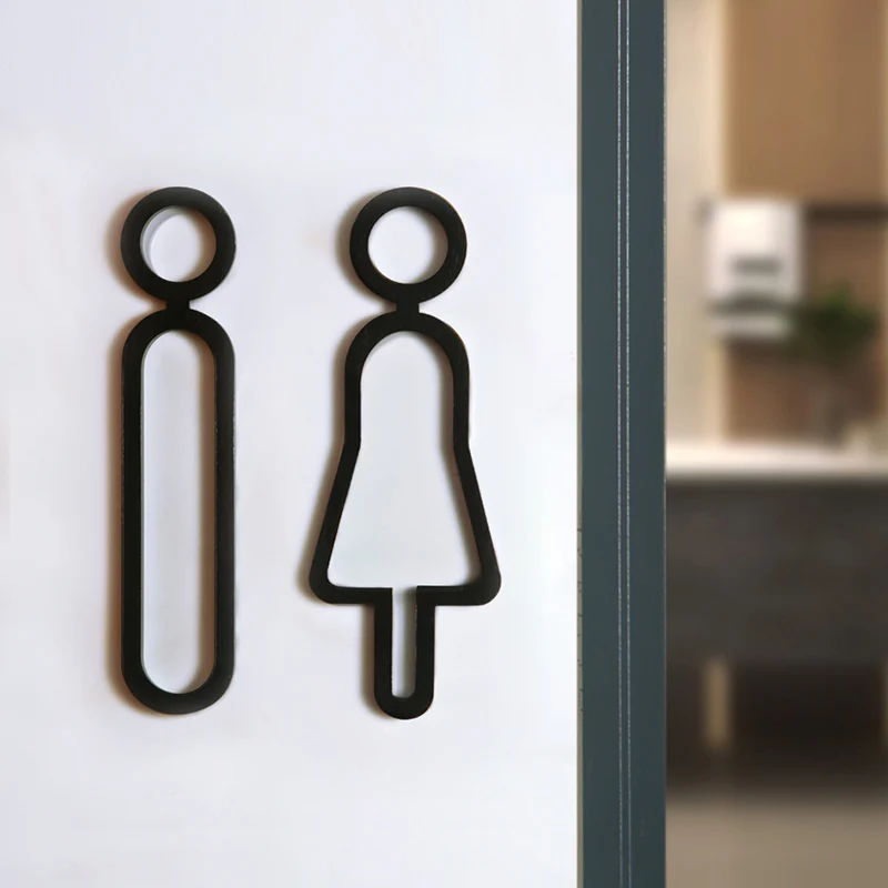 

Металлическая табличка для туалета Black Gold