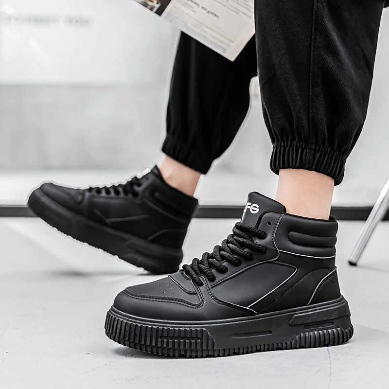 Новые мужские повседневные модные туфли большого размера на толстой подошве