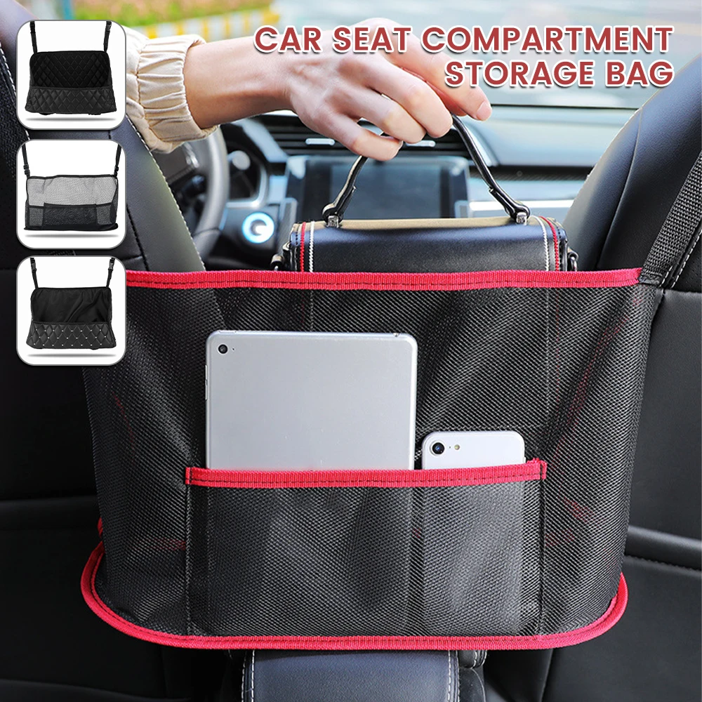 

Car Seat Storage Mesh Organizer Holder Seat Side Net Bag Luggage Pouch Handbag