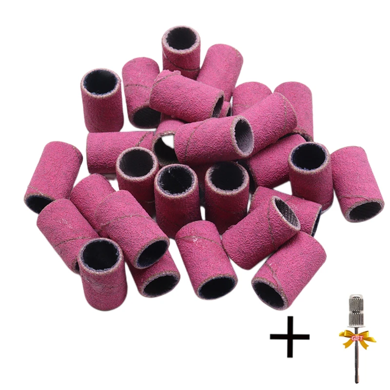 

Розовые шлифовальные ленты 80, 120, 180, зернистость 240, резак Зебра, сверла для ногтей, сменный резак для полировки геля для ногтей