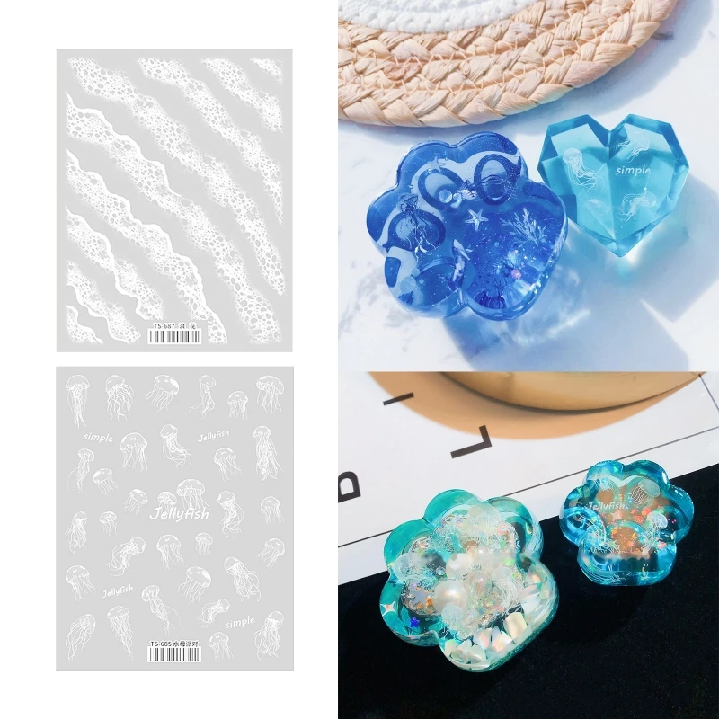 

2 шт., наклейки в форме морской волны