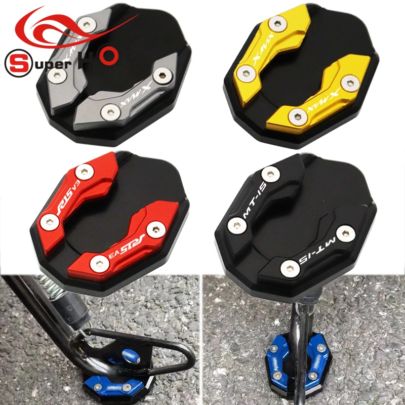 

Motorcycle Accessories Side Stand Enlarge Plate Kickstand Extension for YAMAHA XMAX300 MT15 T15 V3 V4 XMAX 300 125 MT 15 R 15