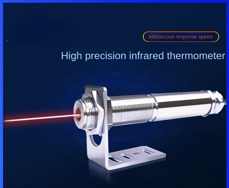 

Non-Contact Online Infrared Thermometer Sensor 4-20mA Industrial Thermometry Probe Transmitter