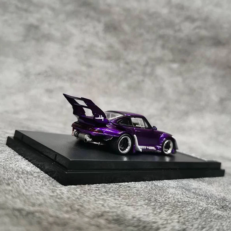 Уличное оружие Модель автомобиля 1:64 RWB 993 металлическое пурпурное крепление