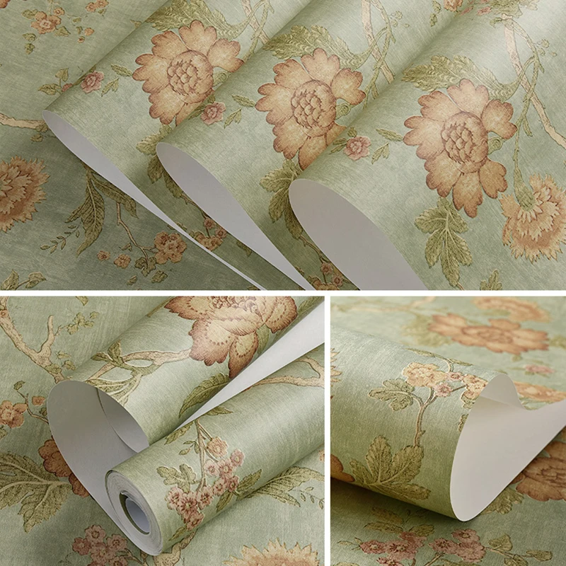

Modern Flower Pattern Self-Adhesive Wallpaper Living Room Background Furniture Sticker DIY Home Decoration Wallpaper Mural