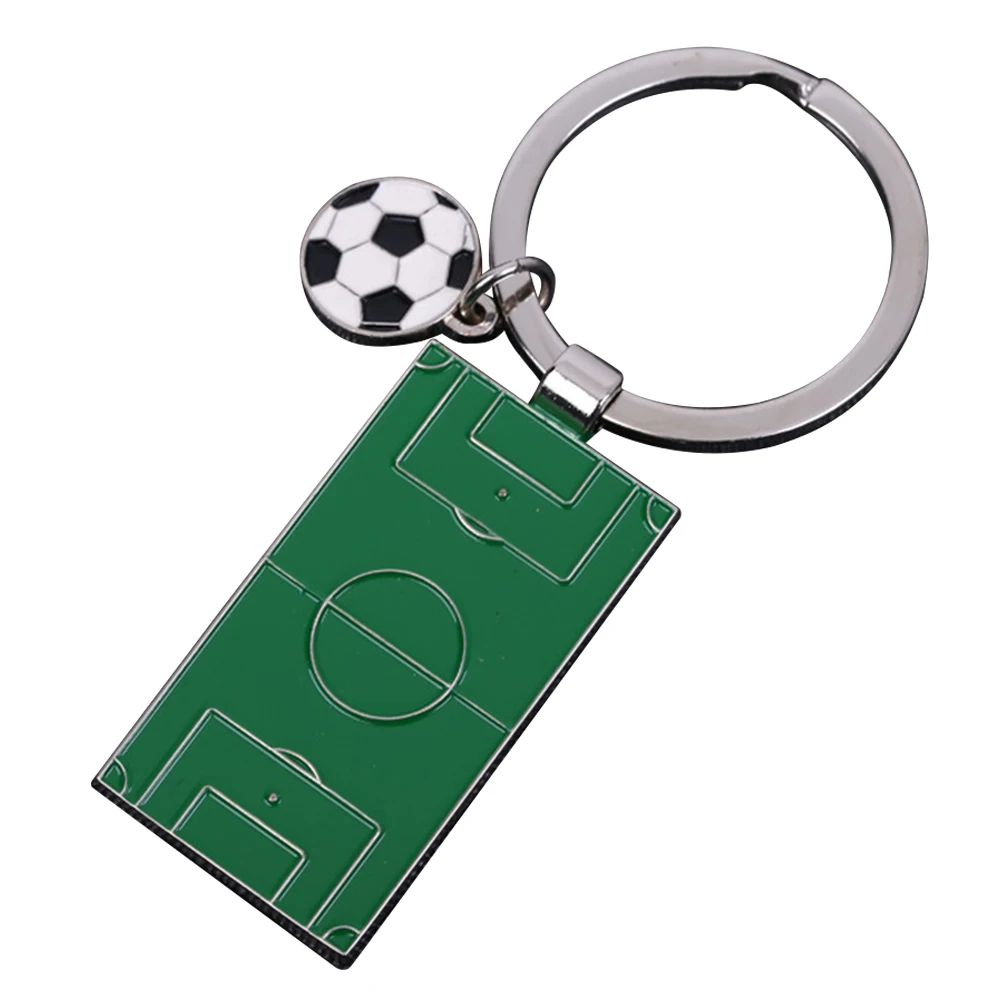 

Football Field Keychain Soccer Key Chain Holder Playground Sports Souvenir Keyring Ornament Keychains Jewelry Football Fans Gift