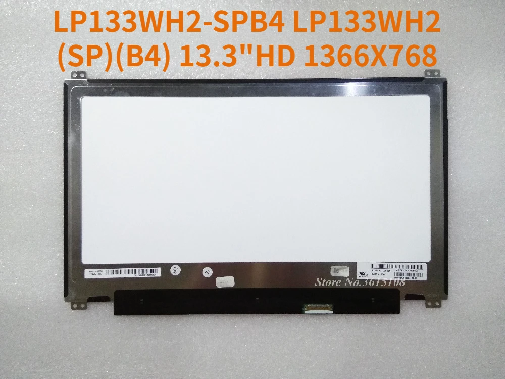 

LP133WH2-SPB4 LP133WH2 (SP)(B4) 13.3" laptop IPS Matrix HD 1366X768 AG Matte 30 Pin LCD Screen LP133WH2 SPB4 Replacement Panel