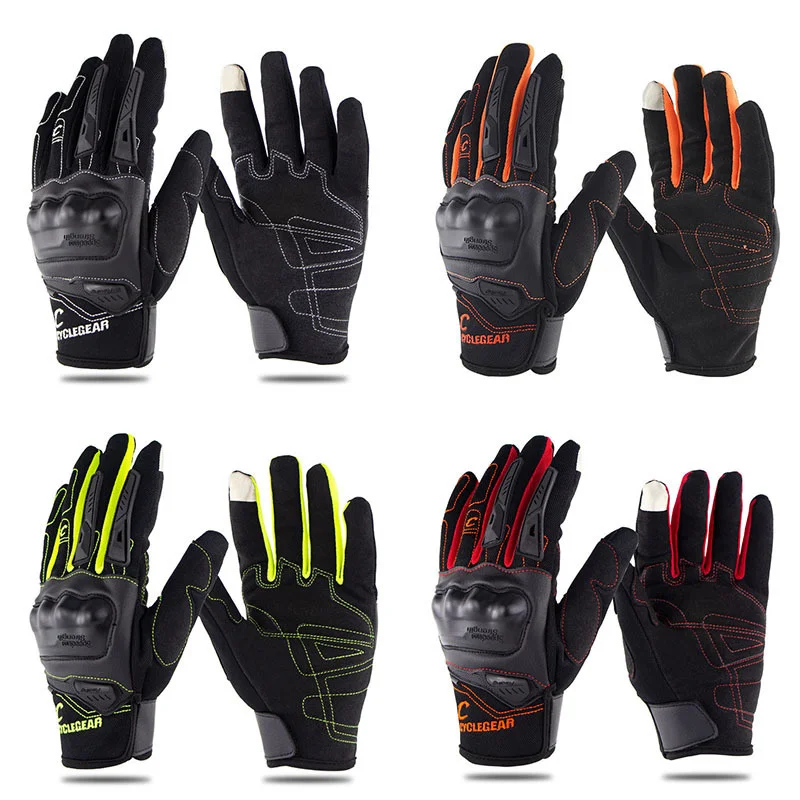 

M/L/XL Gloves Motorcycle Motorbike Four Season Touch Screen Male Breathable Glove Women Driving Moto Cross Sports Finger Scooter
