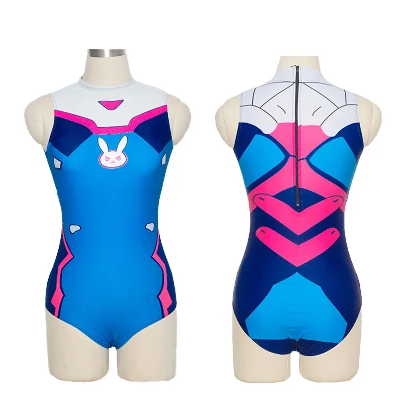 Сексуальная игра OW D.VA Косплей Костюм Dva Mercy SUKUMIZU Спандекс Аниме Купальник Цельный