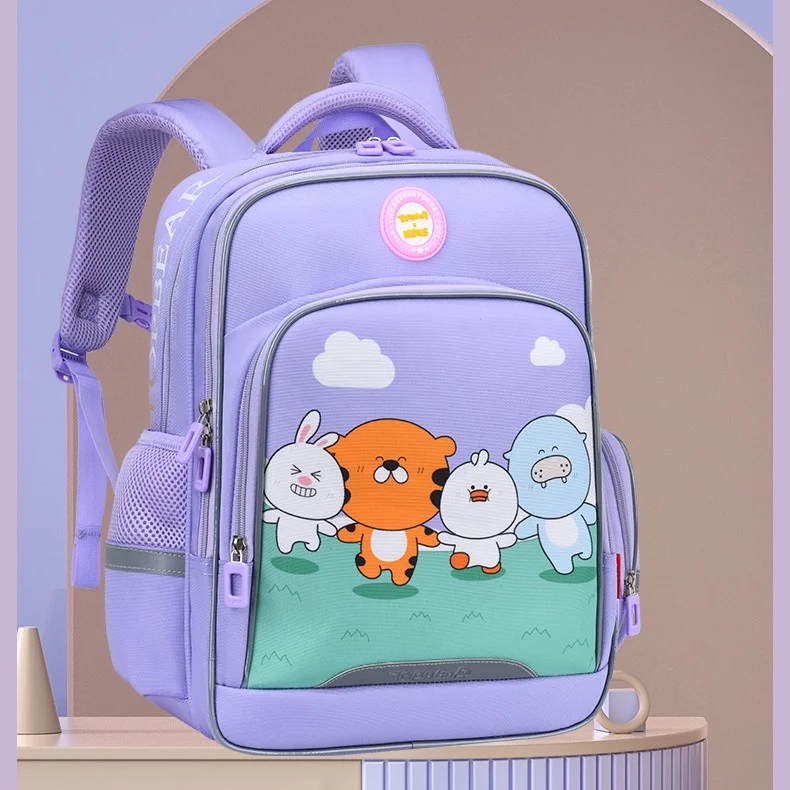 Grade 1-6 Children Cartoon Animal Large Capacity Backpacks for Students New Girls Boys Waterproof Fashion Lovely School Bags Hot