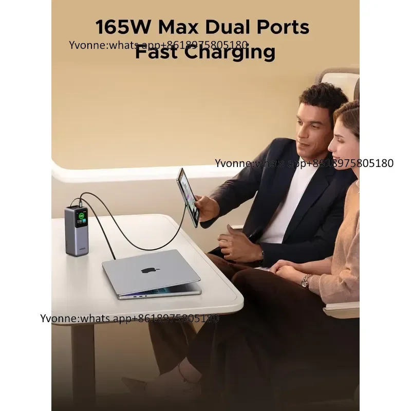 Фото Внешний аккумулятор Nexode 20000 мАч 165 Вт с кабелем USB-C, быстрая зарядка 100 Вт для Pro/Air 17/16, iPad Pro, S25 №3