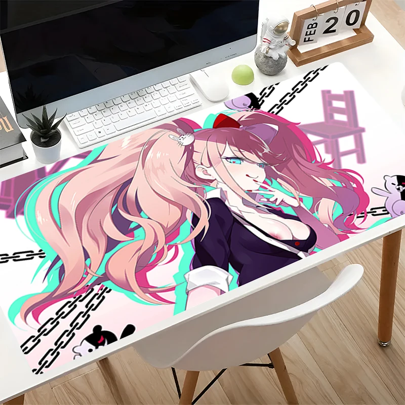 Фото Коврики для мыши D-danganronpa Junko Enoshima, офисные настольные коврики, большой аниме-коврик, игровые аксессуары, коврики для мыши, геймерский коврик для ноутбука №5