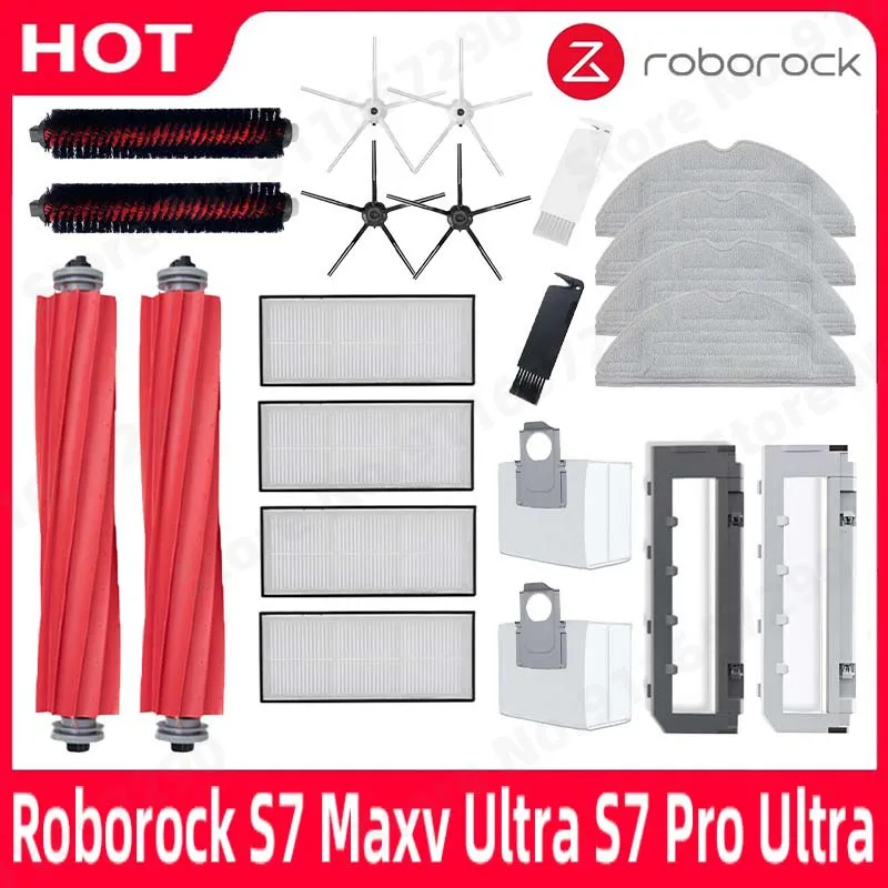Brosse latérale principale pour aspirateur Robot Roborock S7 Maxv Ultra Pro  avec filtre Hepa et sac