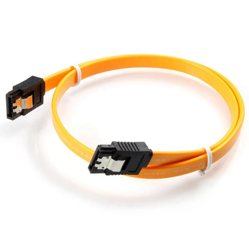 

50Pcs 40Cm Serial SATA 3 RAID Data HDD Hard Drive Signal Cable Yellow Straight High Speed SATA 2 Data Cable