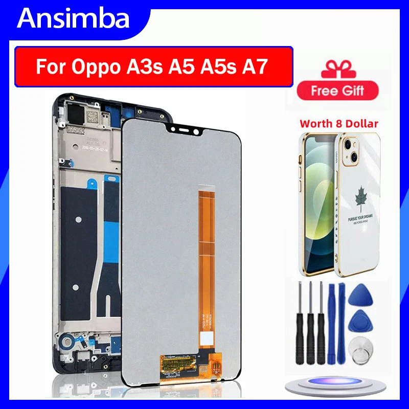 

LCD For Oppo A3s A5 A5s A7 LCD Touch Screen Replacement Digitizer Repair Part Accessories For Oppo A5 A3s A5s CPH1909 A7