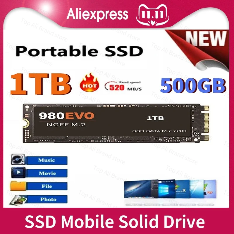 

Новый M.2 SSD 500 Гб Твердотельный накопитель 2280 внутренний жесткий диск HDD ТБ внутренний жесткий диск для ноутбука Noteboook оригинальный