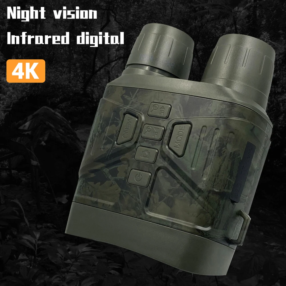 

4K Night-Vision Infrared Optical Binocular Night-Vision 5X Digital Zoom Photo Video Taking 150-200M Full Dark Viewing Distance