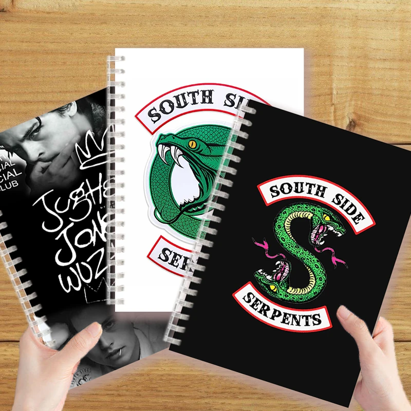 

A5 Spiral Notebook Riverdale Cartoon Southside Serpents South Side Aesthetic Betty Jughead Jones Wuz Here Quote Comics Note Book
