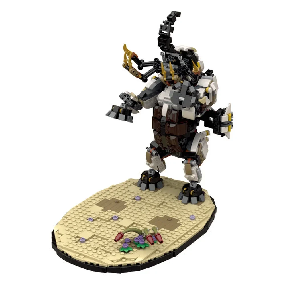 BuildMoc Horizon West Tremortusk монстр строительные блоки Zero Dawn Elephant Mecha Beast кирпичи игрушки для