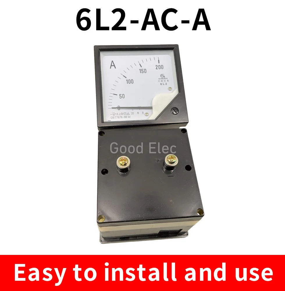 Painel Medidor Analógico Direto Amperímetro de Corrente AMP Ponteiro 6L2-A 5A 10A 15A 20A 30A 80x80mm 1 шт.