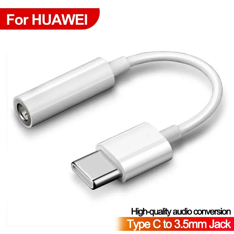 

2023 trend Type C 3.5 Jack Earphone Audio Aux Cable For Huawei P20 P30 Pro Mate 20 30 C to 3.5mm Headphones Adapter for xiaomi