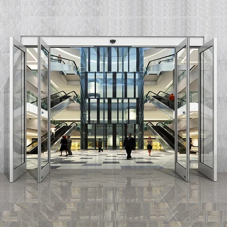 Алюминиевая профильная рама Deper T12 автоматическая раздвижная дверь с аварийной