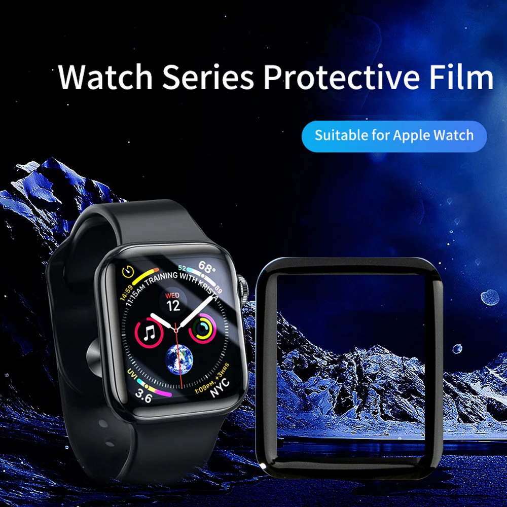 

Screen Protector Soft Glass film For Apple Watch series 6 5 4 3 SE 44mm 40mm 42mm/38mm iwatch Cover for apple watch accessories
