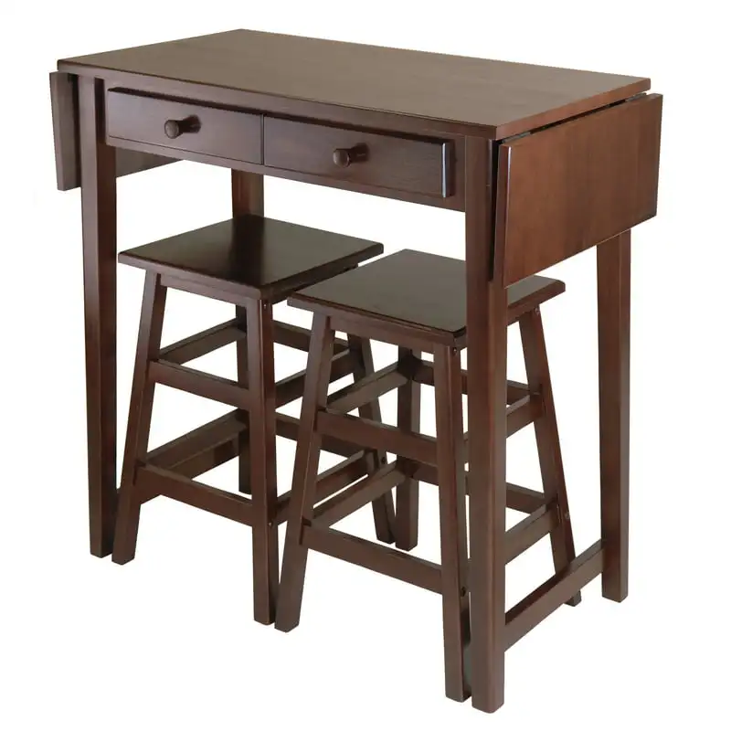 

Mercer 3-Pc Set, Leaf Island & 2 Stools, Cappuccino