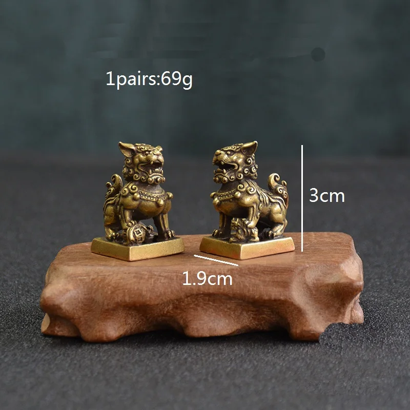 

Медные статуэтки львов, пара