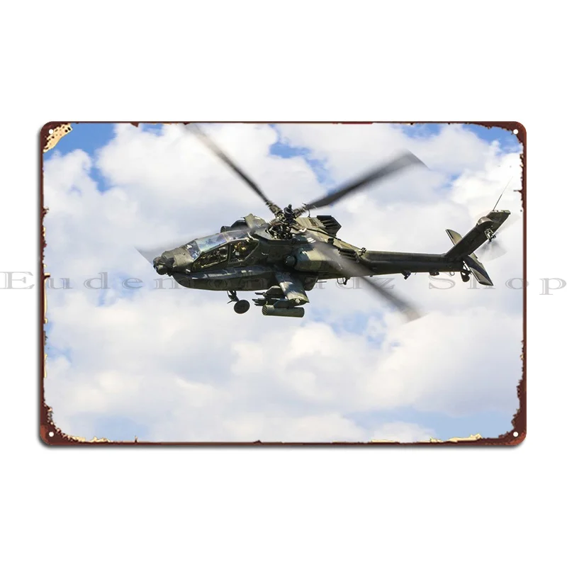 

Апачи вертолет боевой металлический знак клубный кинотеатр Настенный декор Печать Настенный декор жестяной знак плакат
