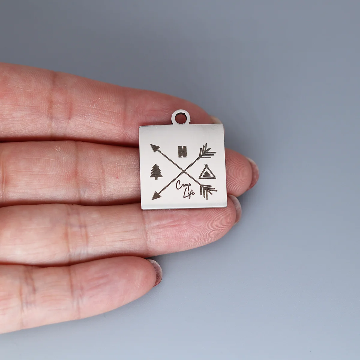 2 шт./партия, браслет из нержавеющей стали с лазерной гравировкой