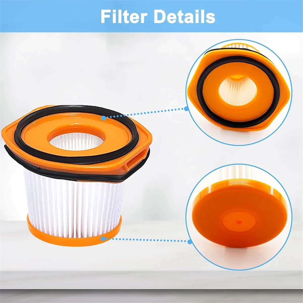 Сменный вакуумный фильтр из 8 упаковок для WS620 WS632 WS630 совместимый с системой Wandvac