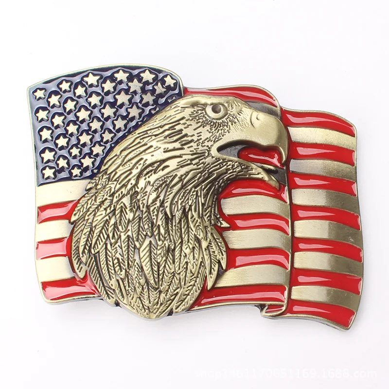 

American Flag Haliaeetus Leucocephalus Belt Buckle Smooth Components METAL 3D ALLOY Decorative Waistband Clothing Accessories