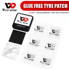WEST BIKING портативные круглые велосипедные патчи для ремонта внутренних шин, подушка для полировки шин, без клея, самоклеящиеся патчи для велосипедных шин
