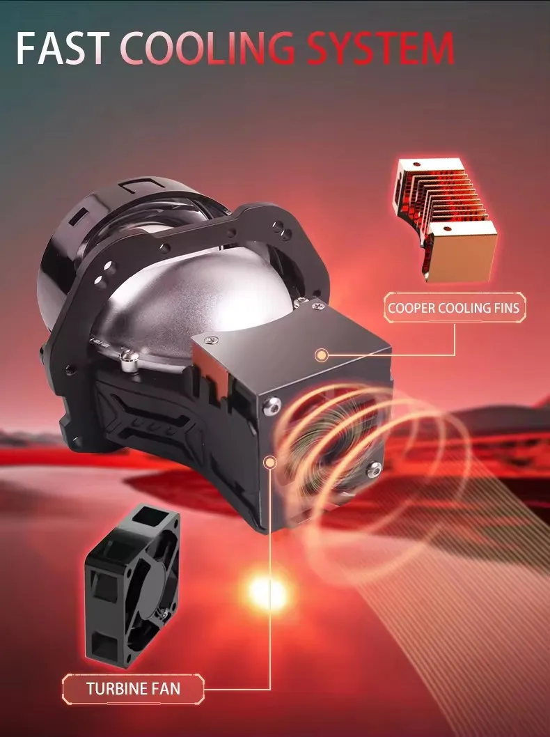 Sanvi Car T11 Double Prism Bi-Led Lens Светодиодная проекторная фара 3 0 дюйма 12 В 112 Вт 4300 К 6000 Hella 3R