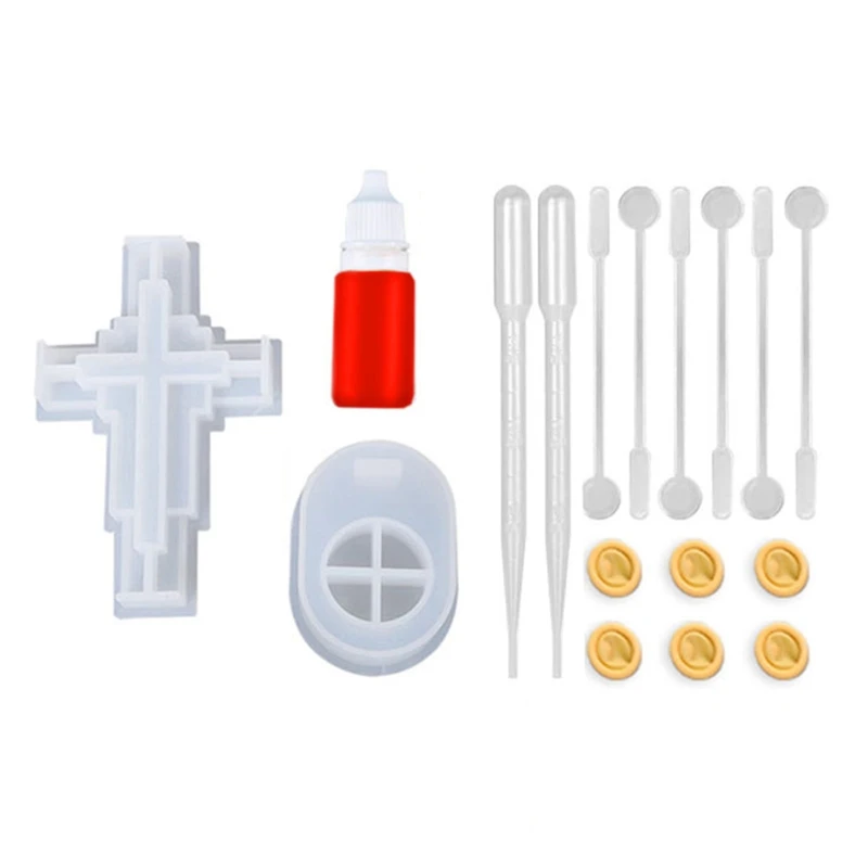 

Cross Candlestick Silicone Mould DIY Making Candle Holder Concrete Cement Mold Plaster Resin Molds Tool Stirrers Dropper