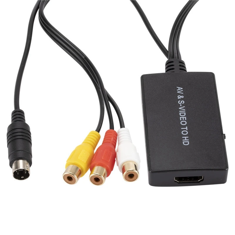 Преобразователь SVideo-HDMI S-видео и 3RCA CVBS композитный аудио-видео преобразователь