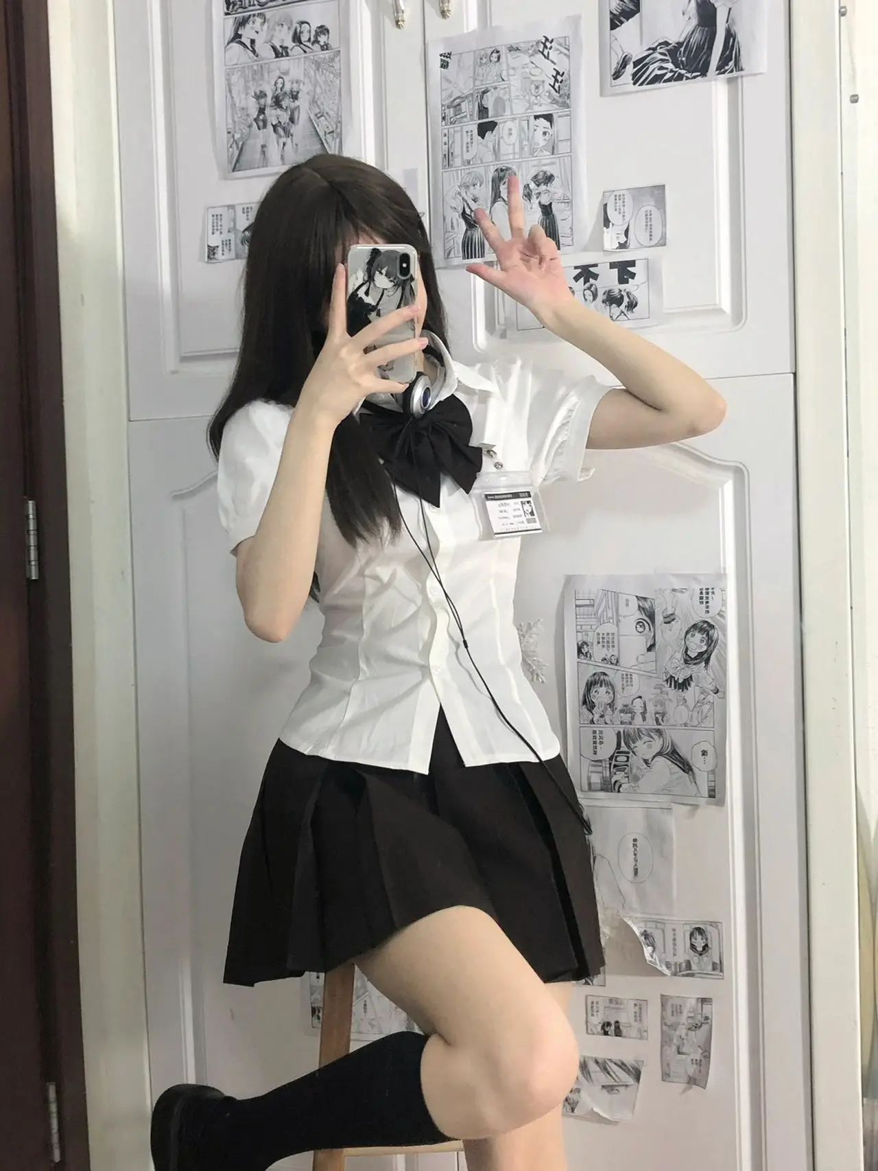 Mars Institute Summer Sweetheart Waist Hugging Shirts Short sleeve Japan fashion Preppy White Shirt Jk Uniform Set