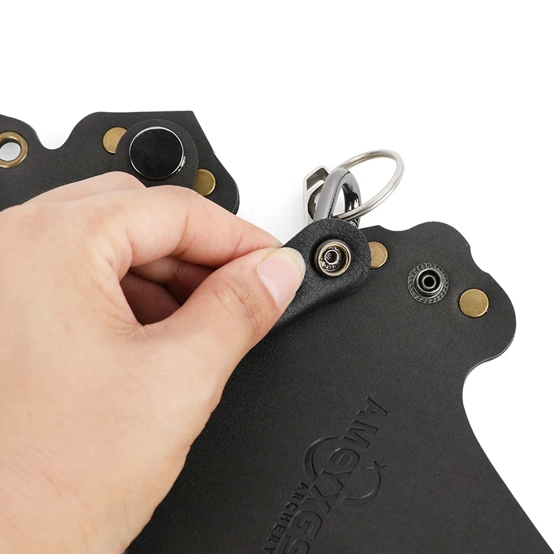 Кожаный колчан для стрельбы из лука AME коричневый черный LH/RH Hold 20-30 шт. пряжка