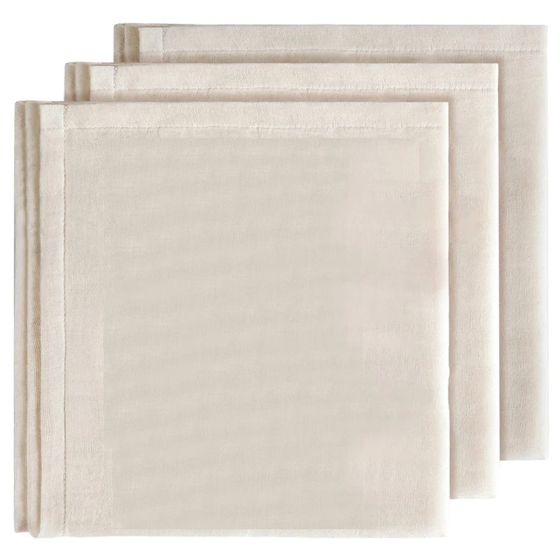 

Muslin Cloths for Cooking, 50X50cm, Grade Hemmed Cheese Cloths for Straining, Unbleached Pure Cotton Cheese Cloth 3 Pcs