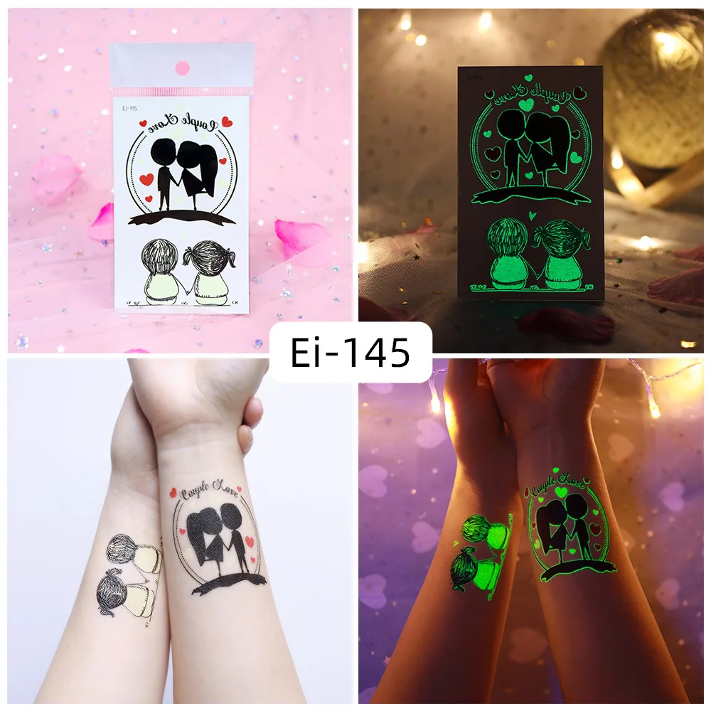 Светящийся музыкальный фестиваль детские наклейки-татуировки Мультяшные