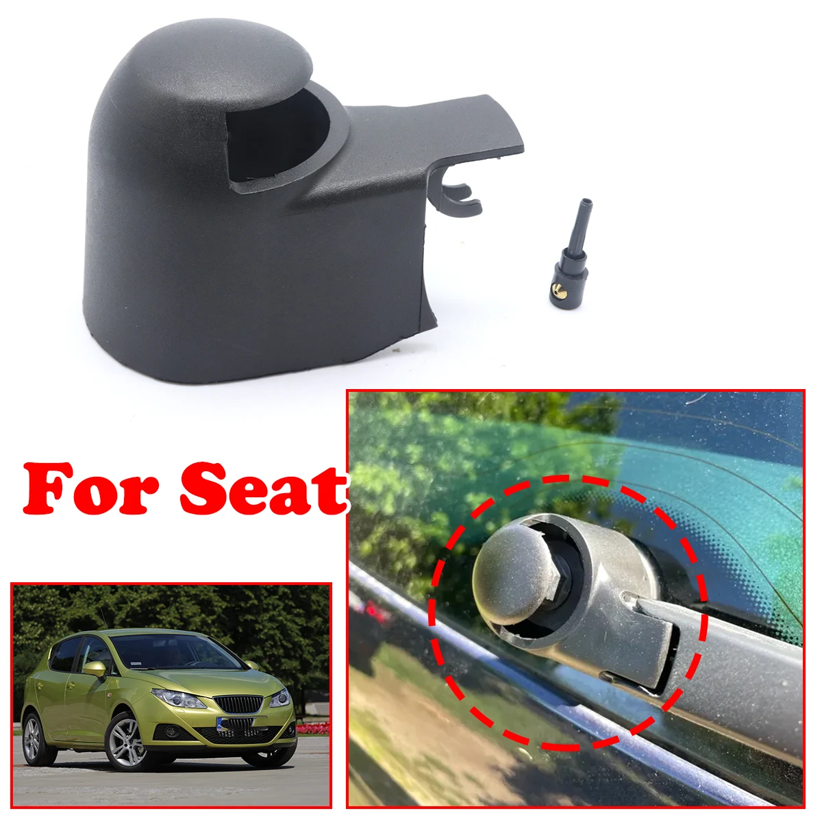Фото Для Seat Ibiza Altea IBIZA Passat Wagon Rabbit Sharan, крышка рычага стеклоочистителя заднего лобового стекла, форсунка для омывателя, коромысло №1