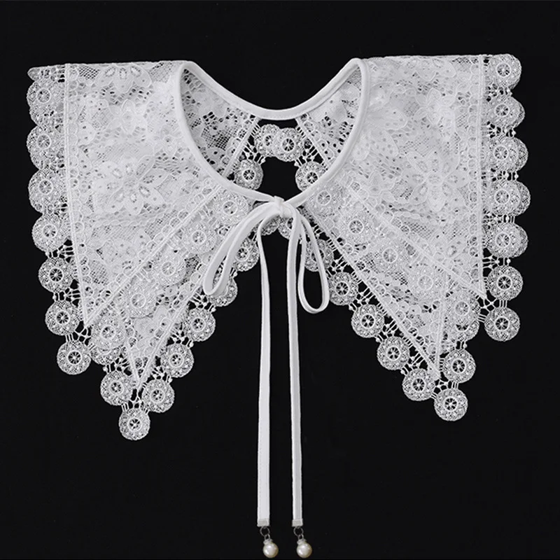 

Женский воротник с лацканами, искусственный воротник, Женская Съемная рубашка, съемное ожерелье, шаль, шнуровка, бант, мини-накидка, ложный воротник