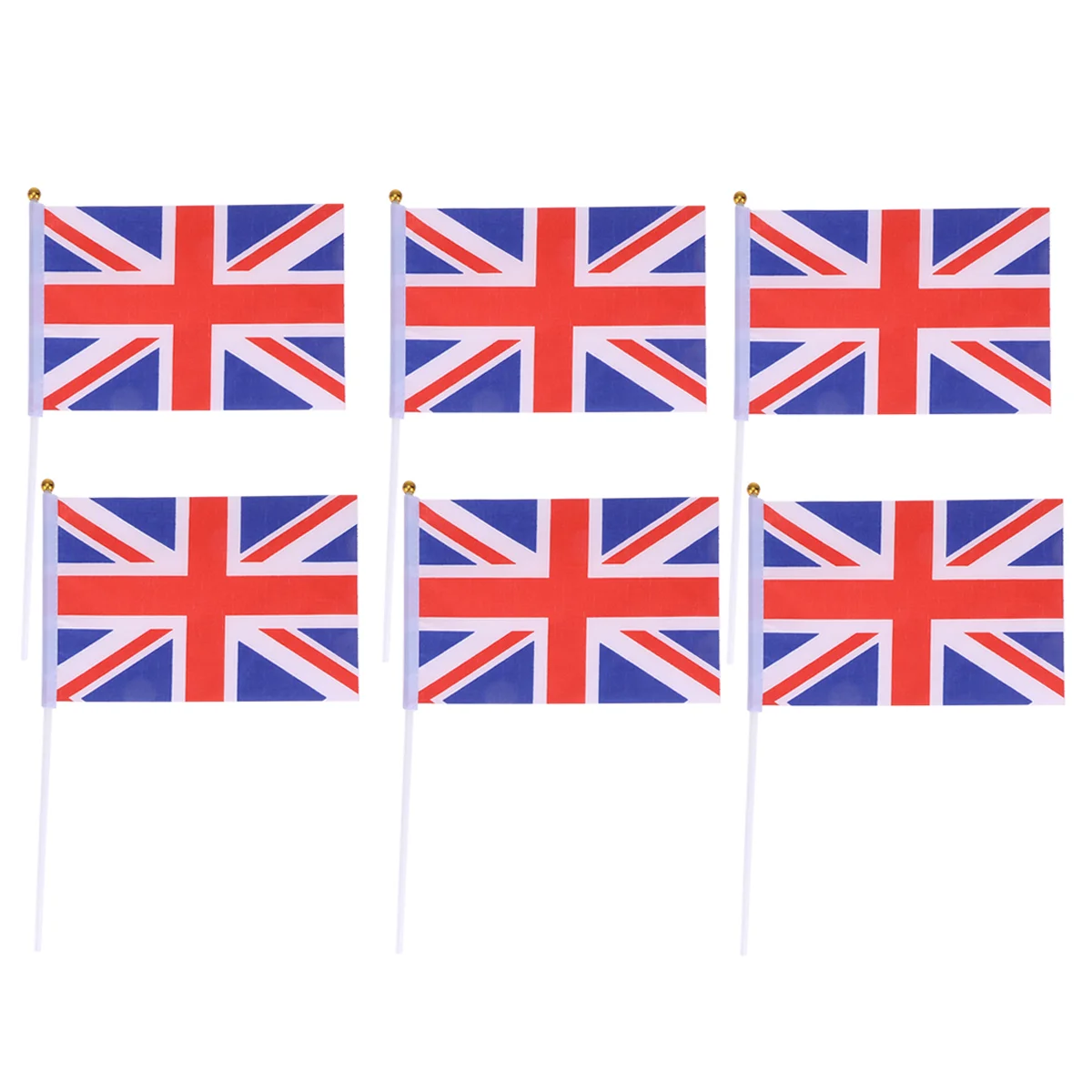 

50pcs UK Stick Flag Hand Held Small Britain Flags On Stick International World Country Stick Flags